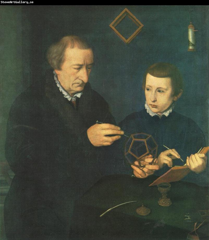 NEUFCHATEL Nicolas Portrait of Johannes Neudorfer and his Son